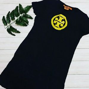 Tory Burch shirt dress small Navy blue